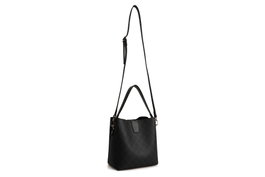 Lucky Bees Bolso de mano 328 v2, Piel de polivinilo, Negro y Gris